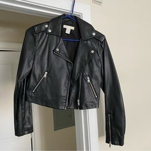 h&m leather jacket